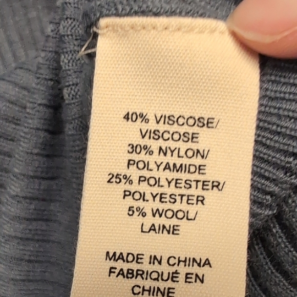 Marled Blue Button Down Shirt Classic Top Wool Blend Size XL NWT - Picture 6 of 7